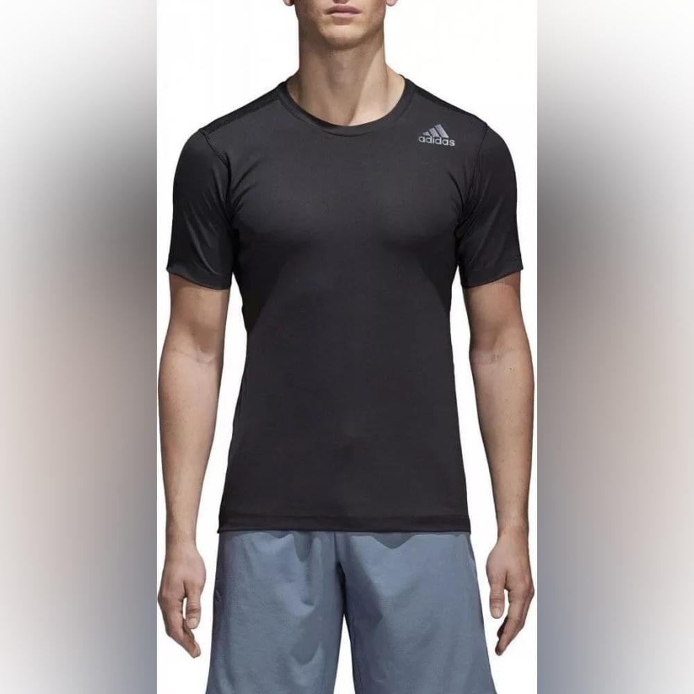 Adidas Fit Compression Tight Black Shirt Mens Size Large